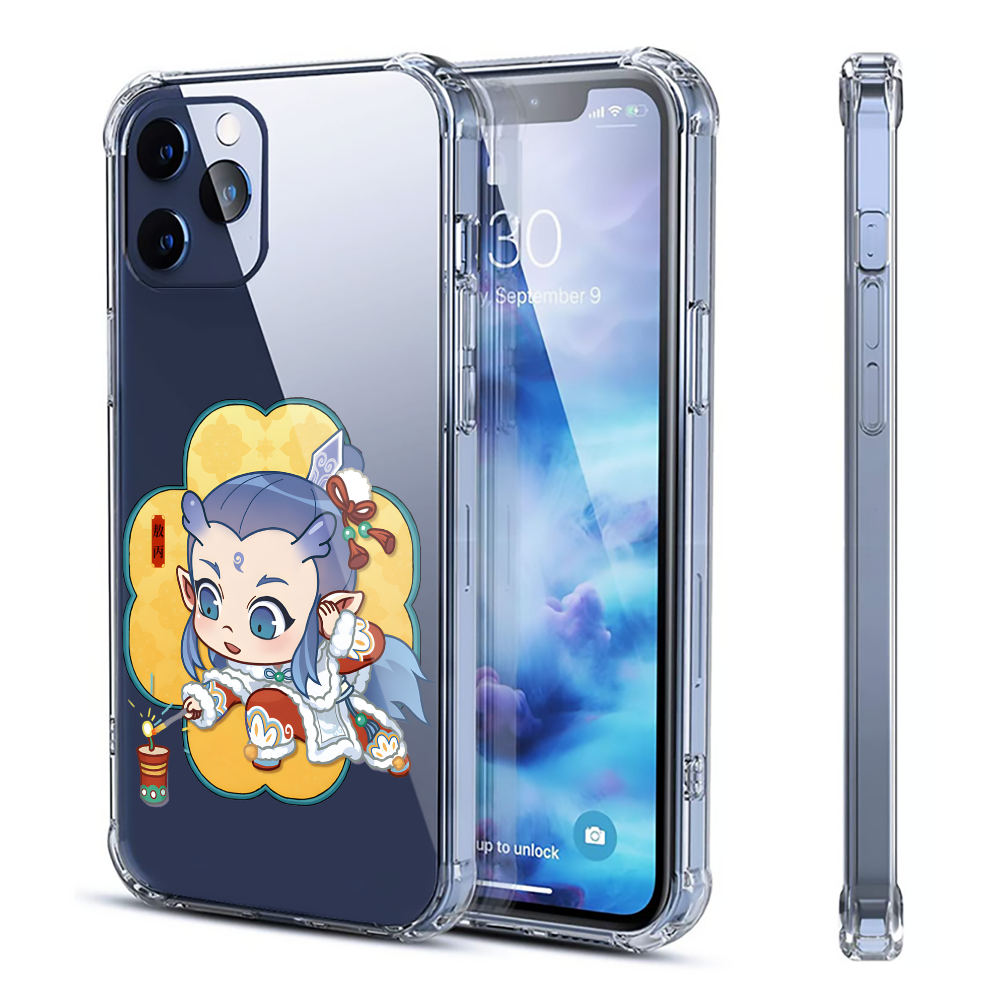 （画像用） Ne Zha 2 ナタ 魔童の大暴れ 【iPhone 12シリーズ対応】透明スマホケース（クリアソフトケース）